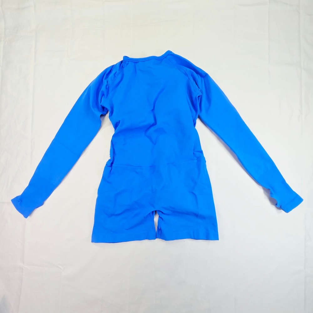 Unbranded Women Yoga Bodysuit Activewear Romper XL Blue Seamless Style New